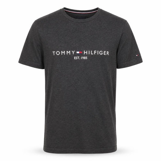 Tommy Hilfiger Men's Charcoal Organic Cotton Crew Neck T-Shirt M