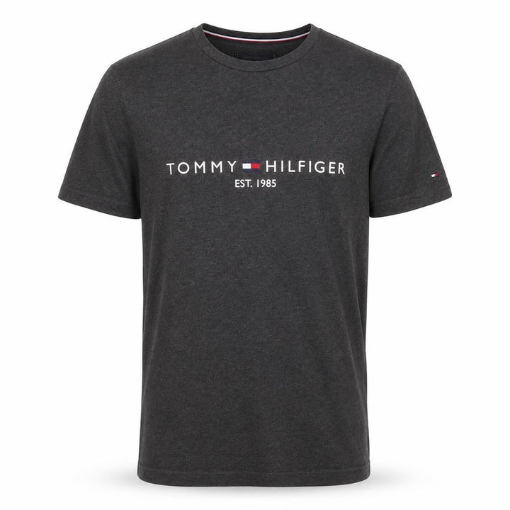 Tommy Hilfiger Men's Charcoal Organic Cotton Crew Neck T-Shirt M