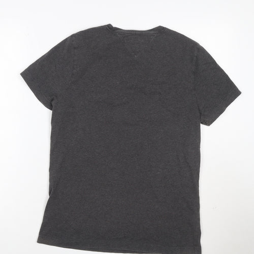 Tommy Hilfiger Men's Charcoal Organic Cotton Crew Neck T-Shirt M