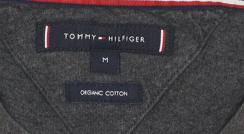 Tommy Hilfiger Men's Charcoal Organic Cotton Crew Neck T-Shirt M