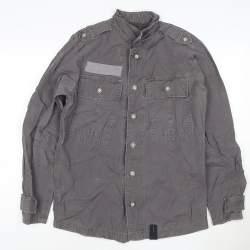 G-Star RAW Men's Grey Military Style Cotton Jacket M