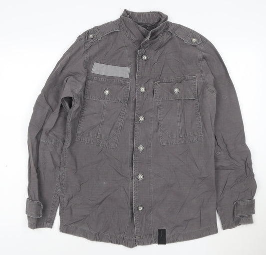 G-Star RAW Men's Grey Military Style Cotton Jacket M