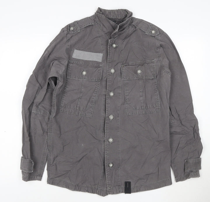 G-Star RAW Men's Grey Military Style Cotton Jacket M