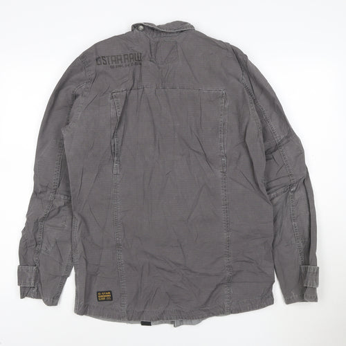 G-Star RAW Men's Grey Military Style Cotton Jacket M