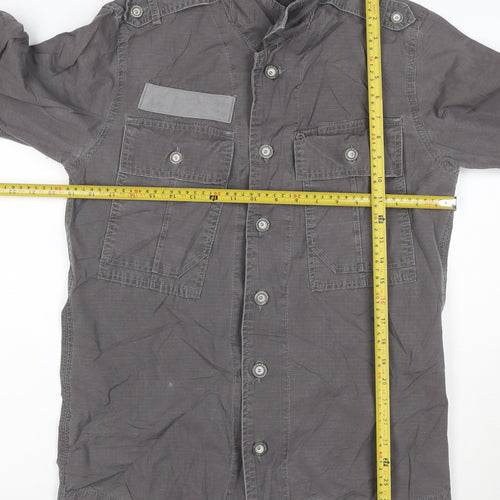G-Star RAW Men's Grey Military Style Cotton Jacket M
