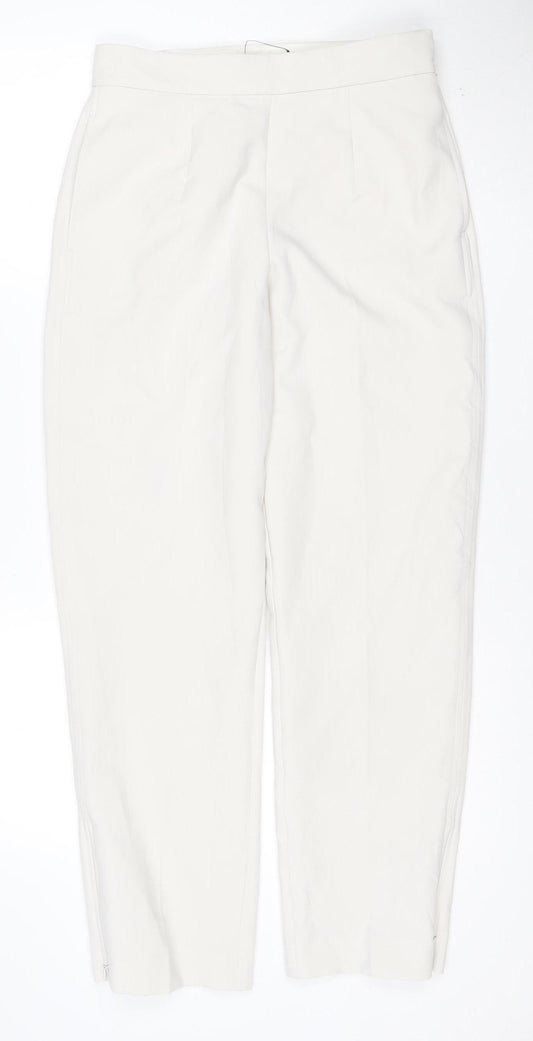 Marks and Spencer Women’s Beige Tapered Trousers Size 10 Regular