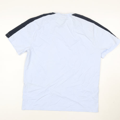 Reiss Men's Light Blue Crew Neck Cotton T-Shirt Size M