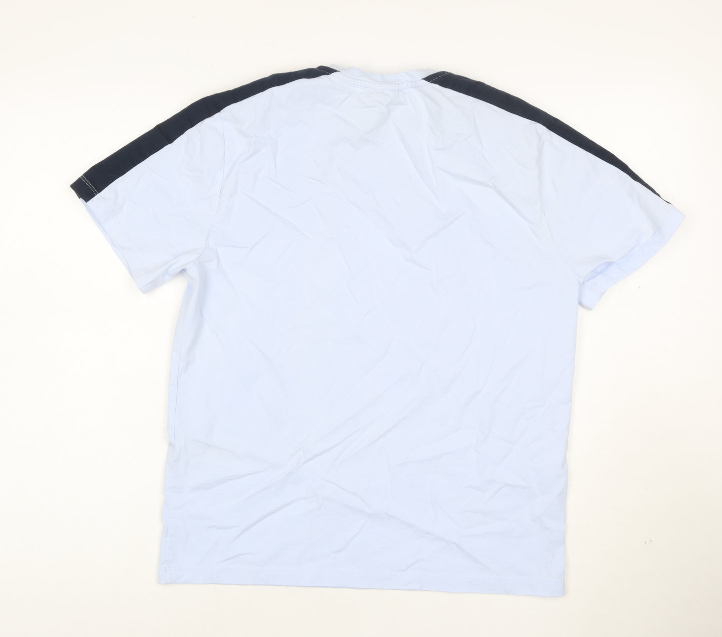 Reiss Men's Light Blue Crew Neck Cotton T-Shirt Size M