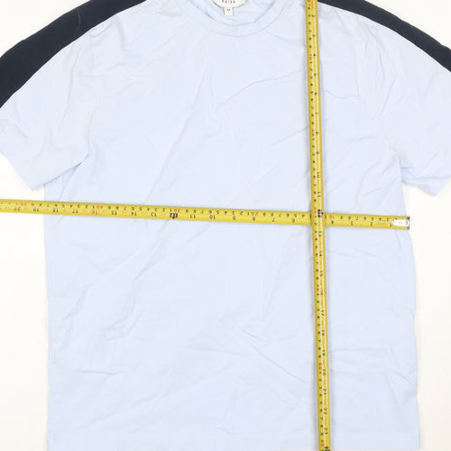 Reiss Men's Light Blue Crew Neck Cotton T-Shirt Size M