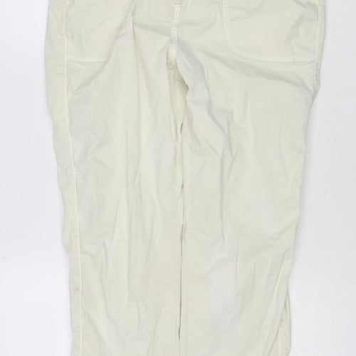 Marks and Spencer Womens Ivory Straight Jeans Size 12 Cotton Blend