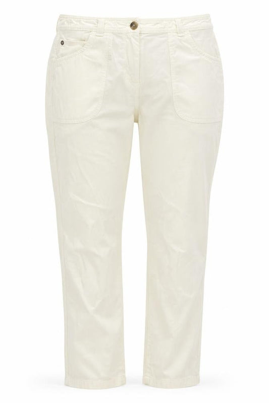 Marks and Spencer Womens Ivory Straight Jeans Size 12 Cotton Blend