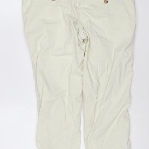Marks and Spencer Womens Ivory Straight Jeans Size 12 Cotton Blend