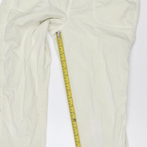 Marks and Spencer Womens Ivory Straight Jeans Size 12 Cotton Blend