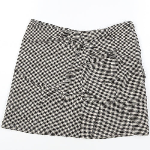 H&M Women’s Black Check Knee Length Pencil Skirt Size 10