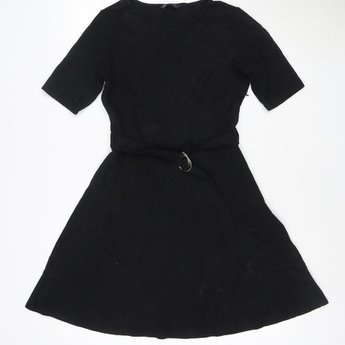 Marks and Spencer Women's Black Fit & Flare Short Dress Size 10