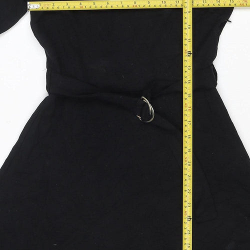 Marks and Spencer Women's Black Fit & Flare Short Dress Size 10