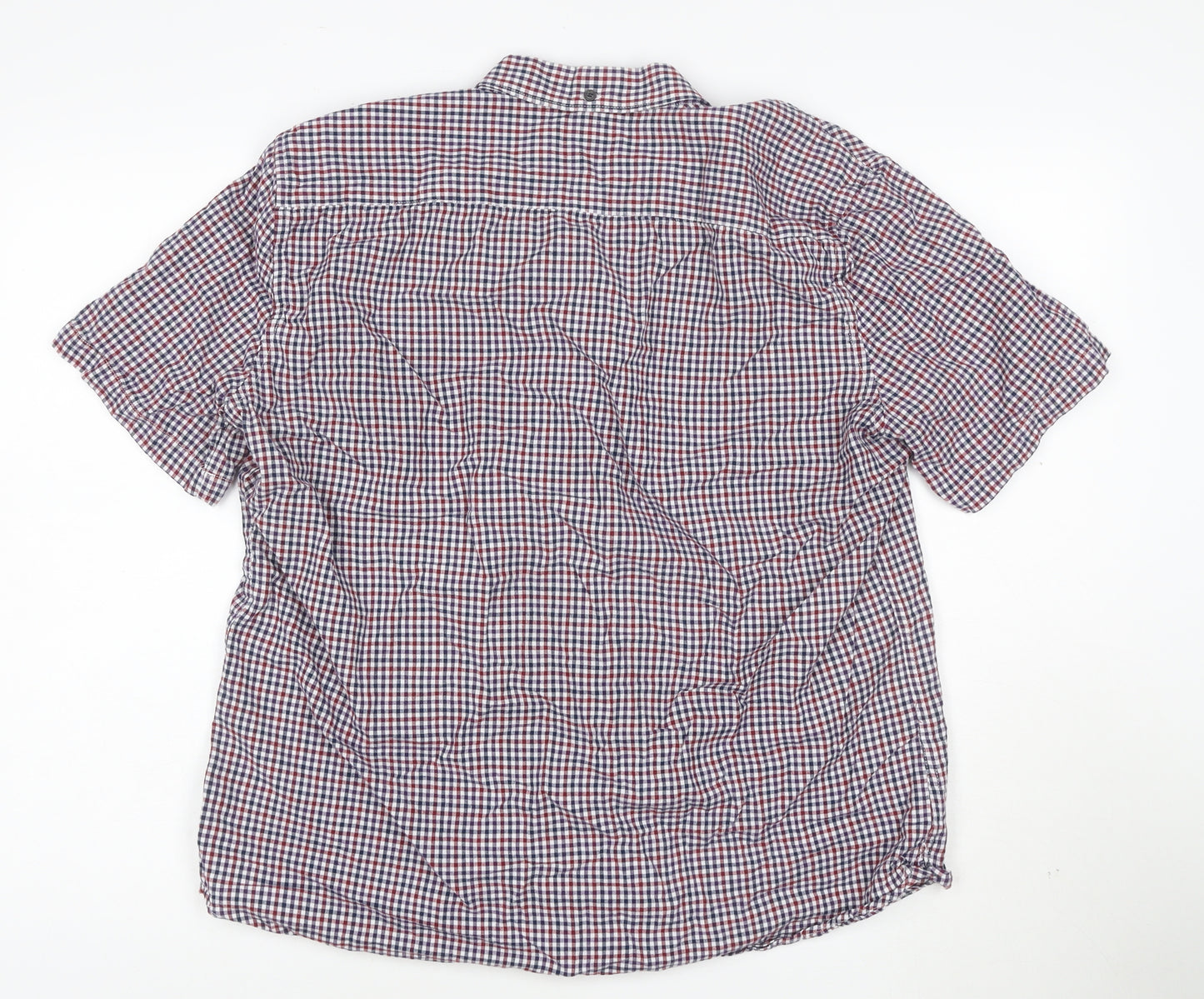 French Connection Men’s Multicoloured Check Button-Up Cotton Shirt XL