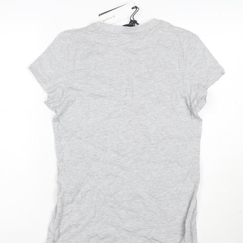 Bench Women Grey Basic Crew Neck T-Shirt Size 12