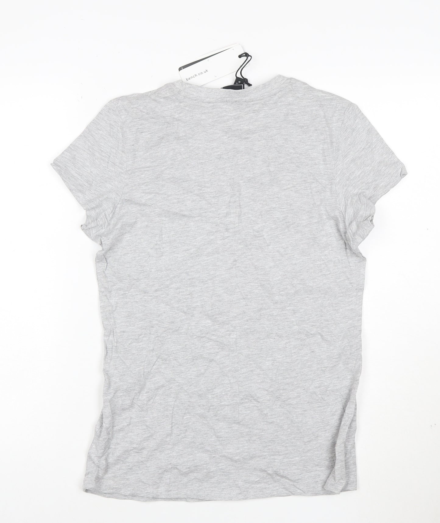 Bench Women Grey Basic Crew Neck T-Shirt Size 12