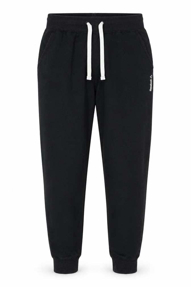 Front view of Reebok Men's Black M Jogger Sweatpants Activewear Trousers