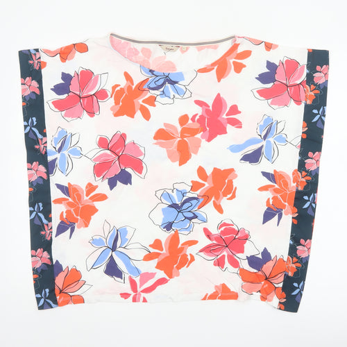 Salsa Women Multicoloured Floral Tunic Blouse Size L Cotton Modal