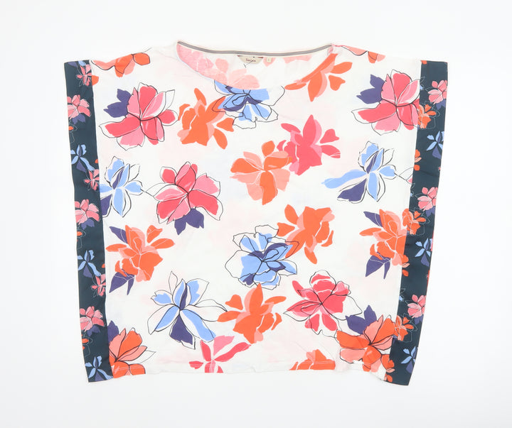 Salsa Women Multicoloured Floral Tunic Blouse Size L Cotton Modal