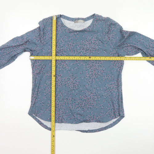 Regatta Petites Blue Floral Cotton 3/4 Sleeve Women's T-Shirt Size 10