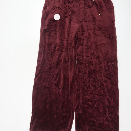 Marks and Spencer Women’s Red Velour Lounge Pants Size 14