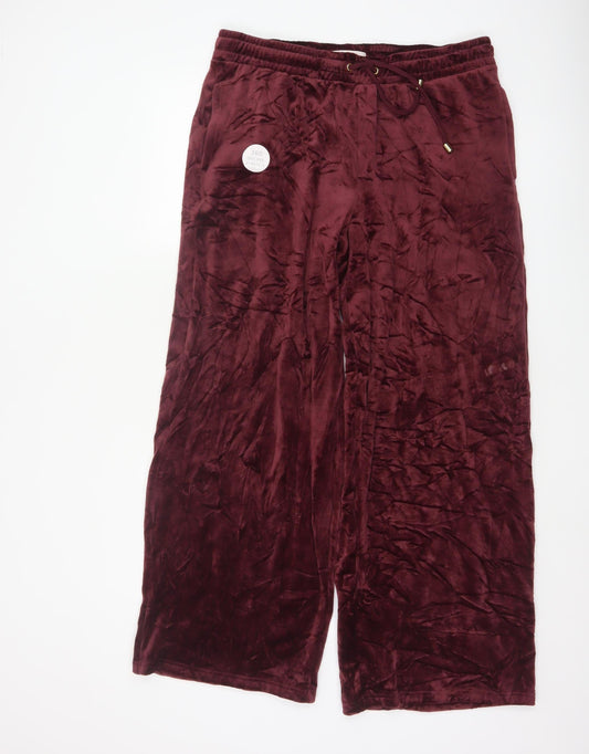 Marks and Spencer Women’s Red Velour Lounge Pants Size 14