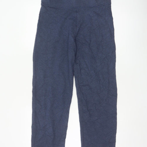 Marks and Spencer Women’s Blue Cropped Trousers Size 12 Short Cotton Blend