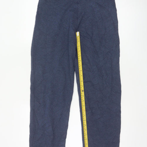 Marks and Spencer Women’s Blue Cropped Trousers Size 12 Short Cotton Blend