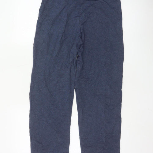Marks and Spencer Women’s Blue Cropped Trousers Size 12 Short Cotton Blend