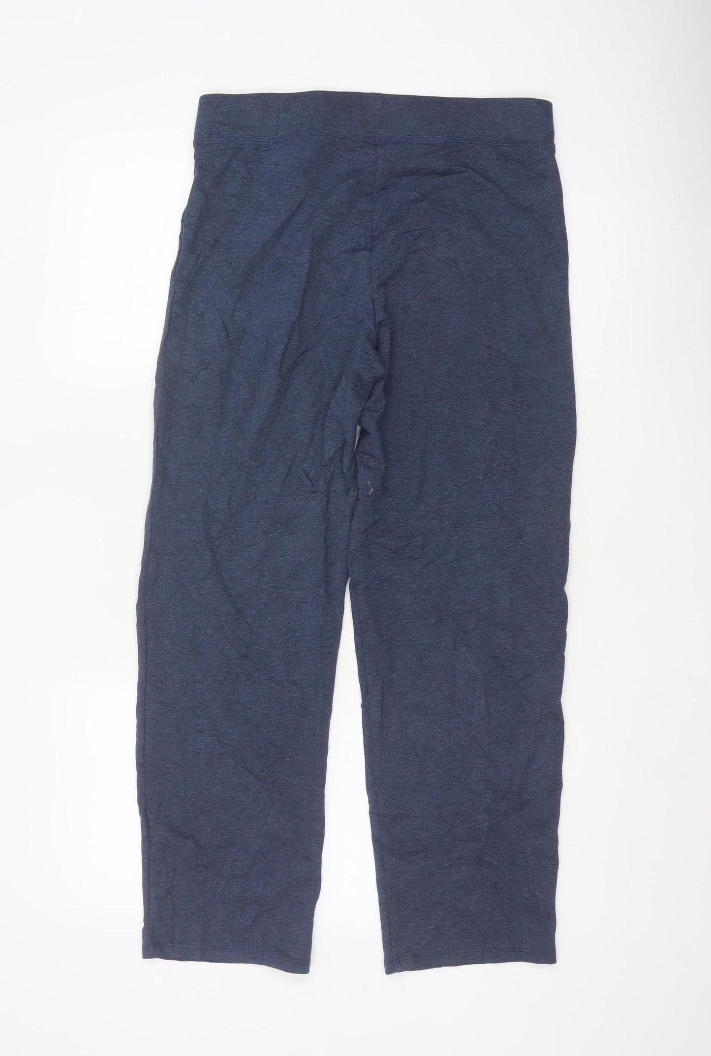 Marks and Spencer Women’s Blue Cropped Trousers Size 12 Short Cotton Blend