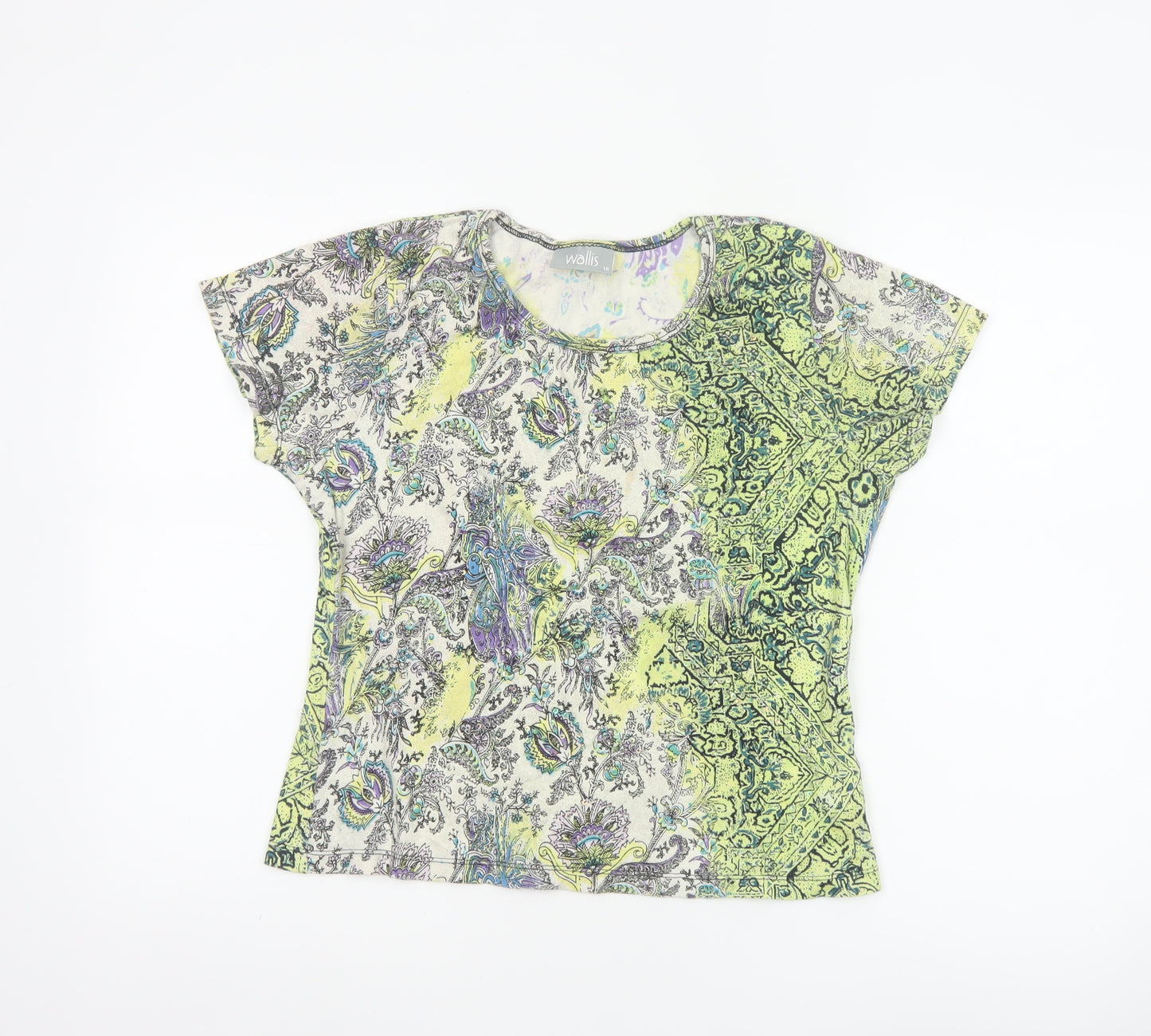 Wallis Women’s Multicoloured Paisley Cotton T-Shirt Size 16
