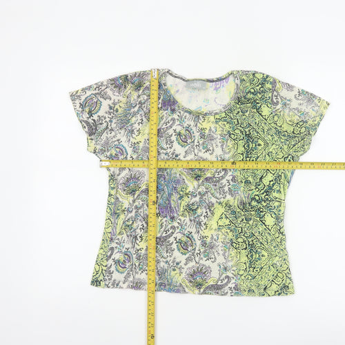 Wallis Women’s Multicoloured Paisley Cotton T-Shirt Size 16