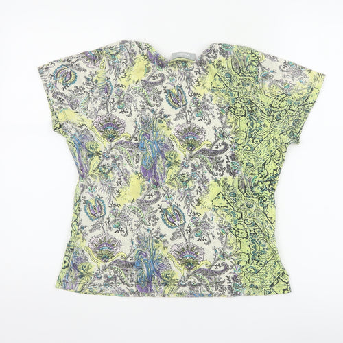 Wallis Women’s Multicoloured Paisley Cotton T-Shirt Size 16