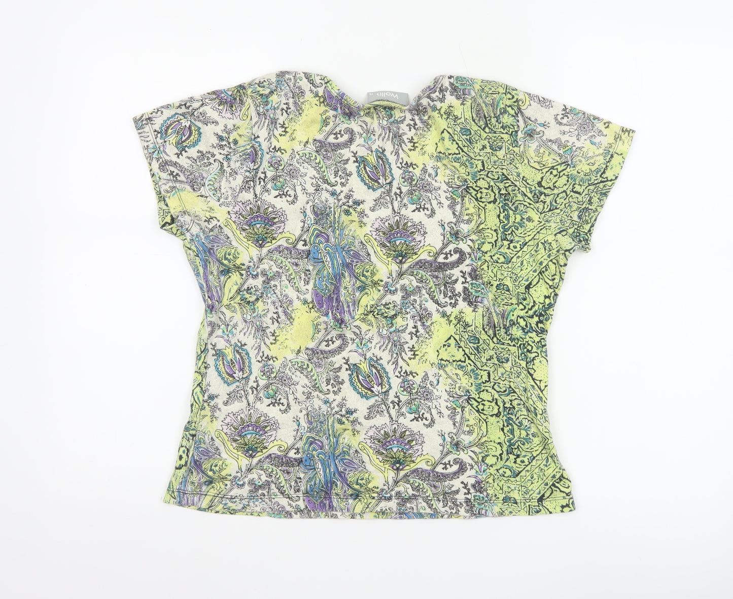 Wallis Women’s Multicoloured Paisley Cotton T-Shirt Size 16