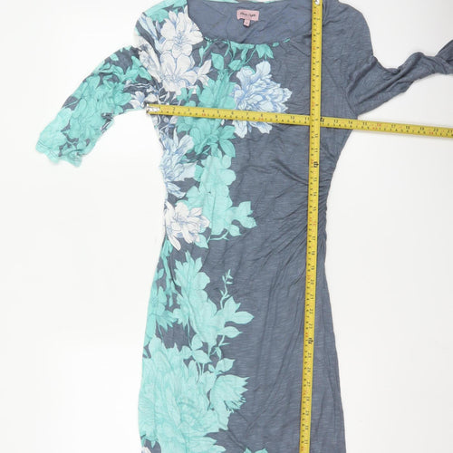 Phase Eight Women’s Blue Floral Bodycon Jersey Dress Size 12
