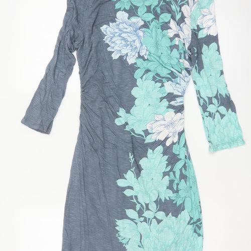 Phase Eight Women’s Blue Floral Bodycon Jersey Dress Size 12
