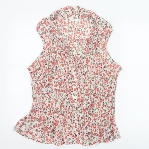 Marks and Spencer Womens Multicoloured Floral Sleeveless Tunic Blouse UK 22