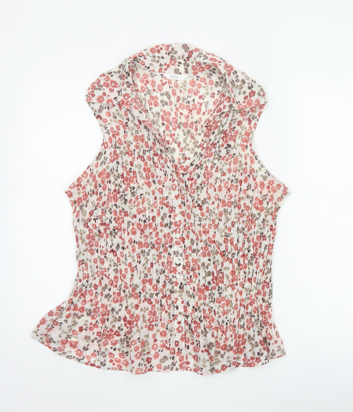 Marks and Spencer Womens Multicoloured Floral Sleeveless Tunic Blouse UK 22