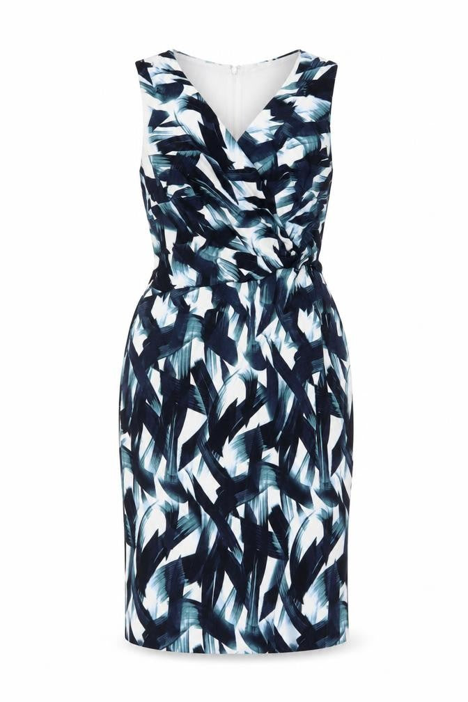 Front view of Phase Eight Women's Multicoloured, size 16, V-Neck Bodycon Dress