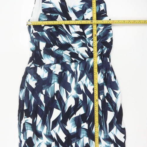 Phase Eight Women's Multicoloured Size 16 V-Neck Bodycon Dress
