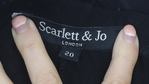 Scarlett & Jo Women Black Size 20 Leggings Polyester Blend Elastic Waist