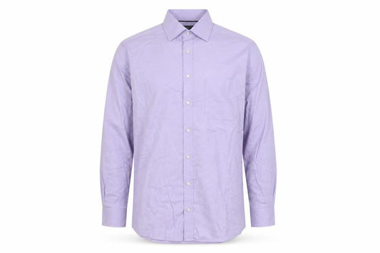 Marks and Spencer Men's Lilac Regular Fit Cotton Dress Shirt 15.5in