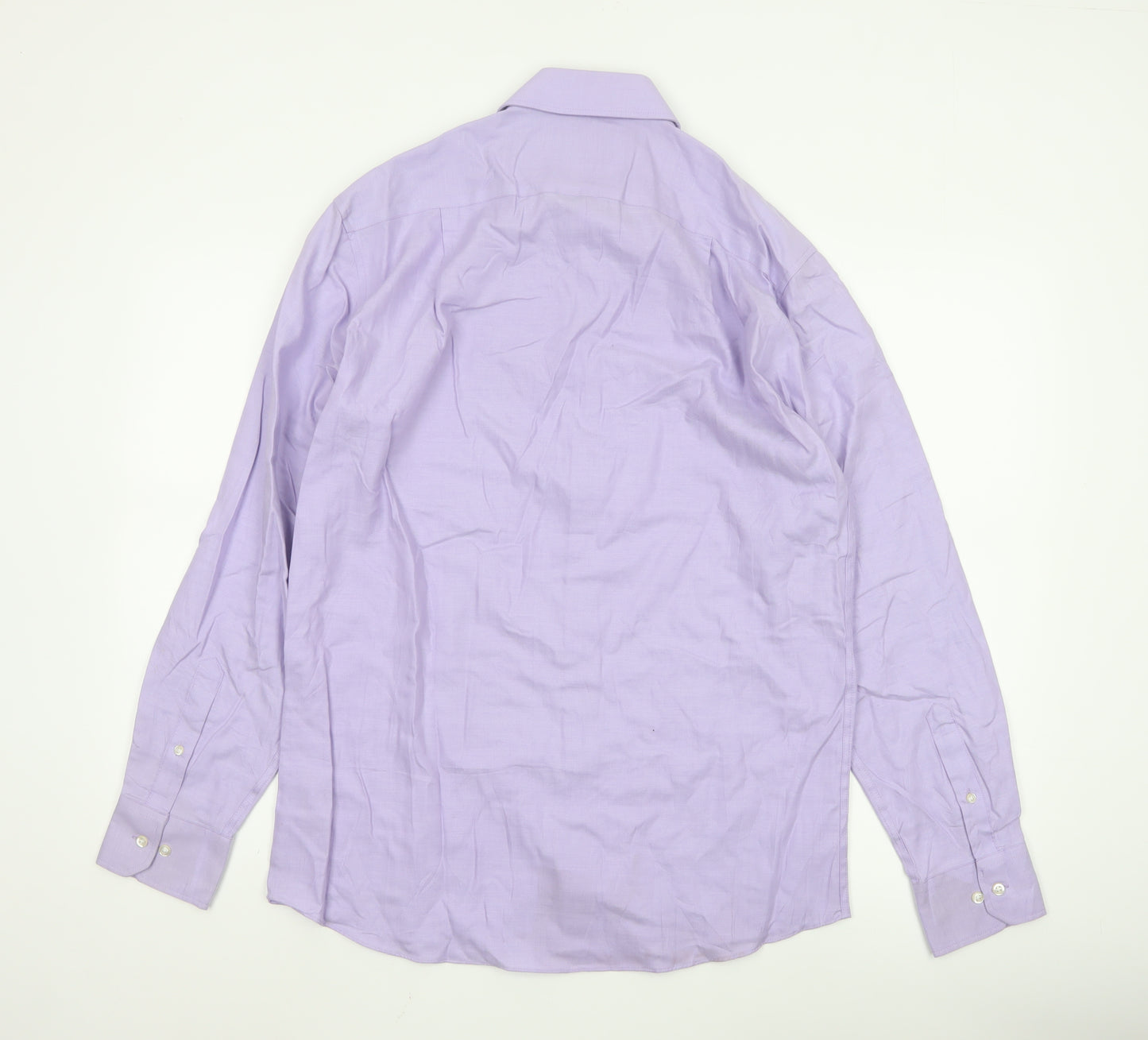 Marks and Spencer Men's Lilac Regular Fit Cotton Dress Shirt 15.5in