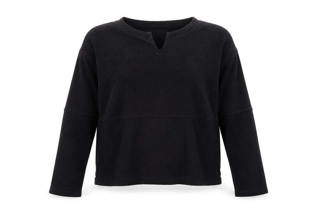 Hollister Womens Black V-Neck Long Sleeve Basic Knit Top XS