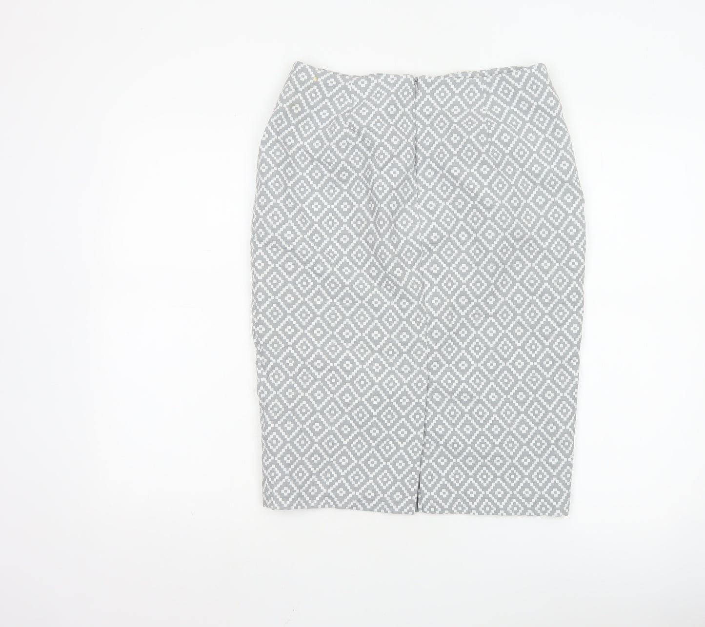 Marks and Spencer Women’s Grey Geometric Pencil Skirt Size 10