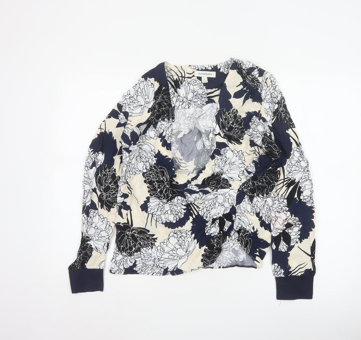 Marks and Spencer Autograph Women's Floral Wrap Blouse Size 8