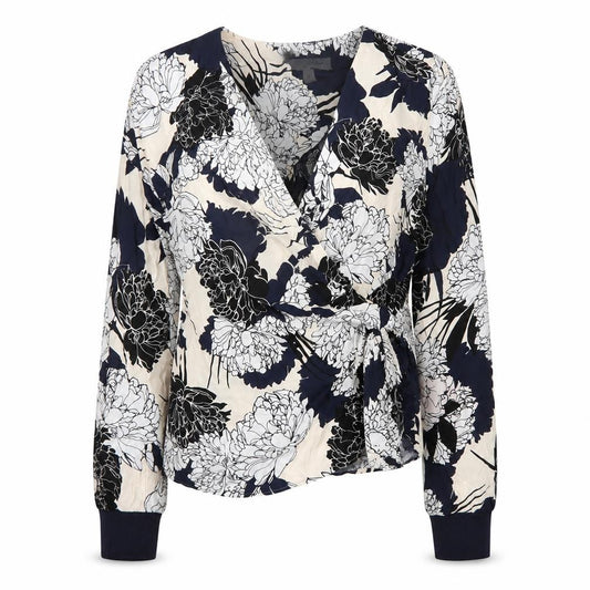 Front view of Marks & Spencer Autograph Women's Floral Wrap Blouse, size 8